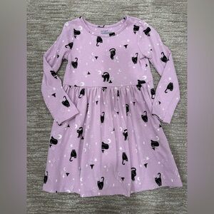 Cat & Jack Lavender Cat Print Dress